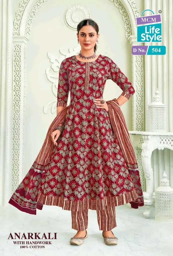 Red Royale Anarkali Dress , XXL Size