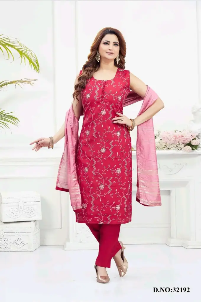 Rosy Royale Ensemble Dress
