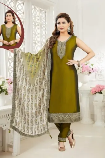 Mystic Mehfil Mehndi Green Dress