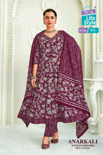 [10] Wine Purple Anarkali Dress , XL Size